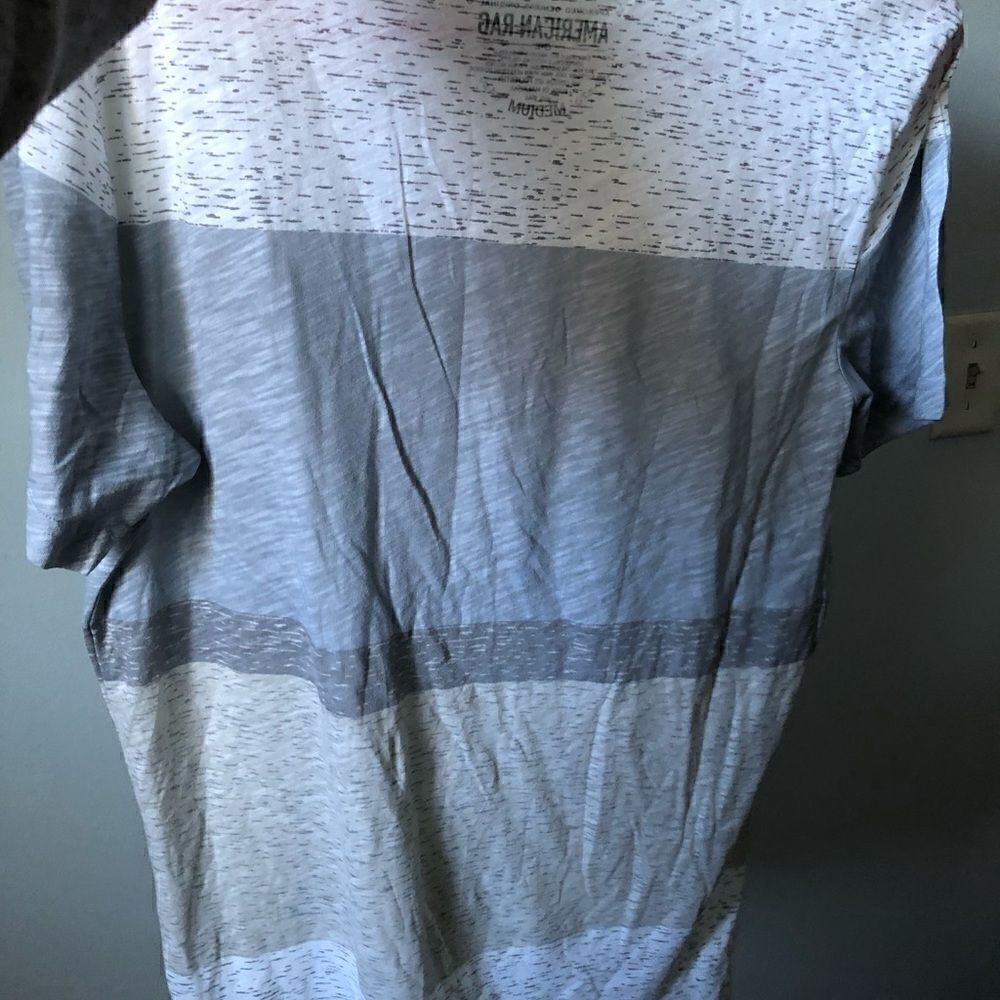 Shirt gray tee t-shirt american rag with pocket - Picture 2 of 4